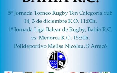 Jornada doble de Rugby, 5ª Jornada Torneo sub 14 y Liga regional de Baleares 1ª Jornada
